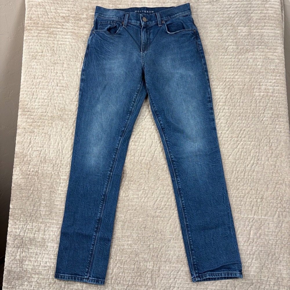 Mott & Bow Ludlow Boyfriend Jeans Medium Wash Blue Denim‎ W28 L30 Sboy_Ludl_10mo